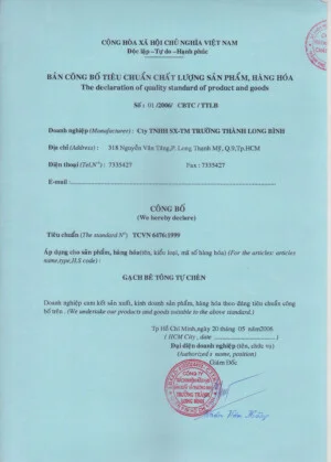 Công Ty TNHH Sản Xuất Và Thương Mại Trường Thành Long Bình