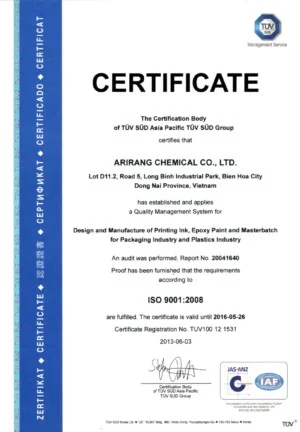 Công Ty TNHH Liên Doanh Hóa Chất Arirang