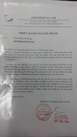 Cân Điện Tử PRO – Công Ty TNHH Cân Điện Tử Pro Việt Nam