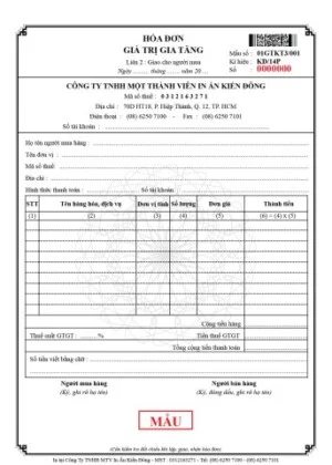 Công Ty TNHH MTV In Ấn Kiến Đông