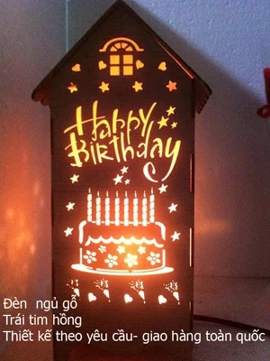 Xưởng Đèn gỗ Trái Tim Hồng