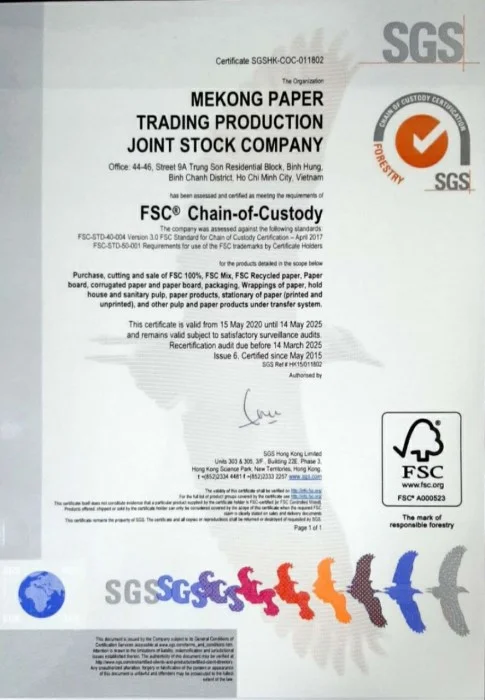 Giấy Mê Kông – Công Ty Cổ Phần Sản Xuất Thương Mại Giấy Mê Kông