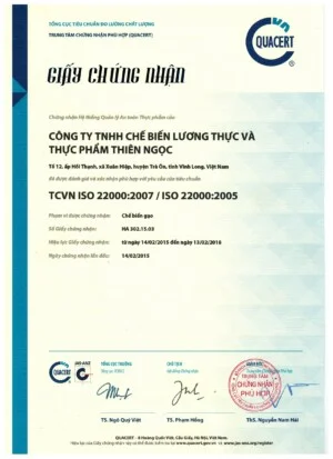 Công Ty TNHH Chế Biến Lương Thực Và Thực Phẩm Thiên Ngọc