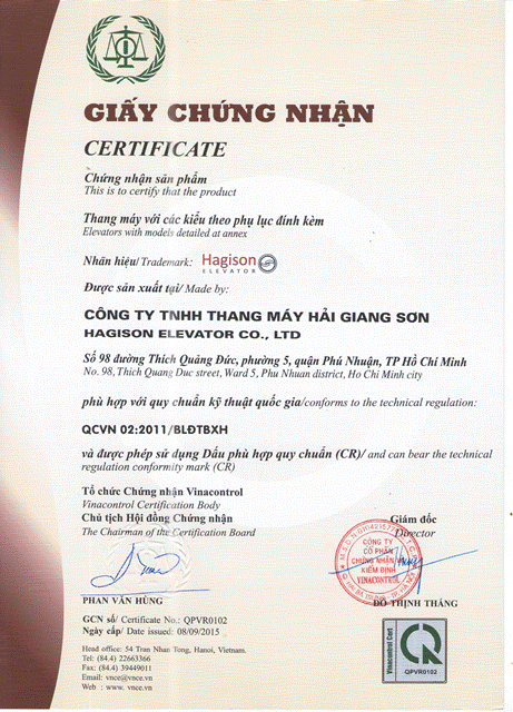 Thang Máy HAGISON – Công Ty TNHH Thang Máy Hải Giang Sơn