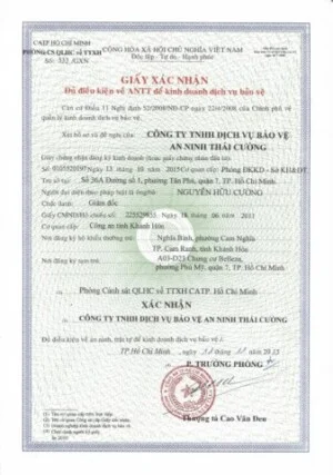 Công Ty TNHH Dịch Vụ Bảo Vệ An Ninh Thái Cường