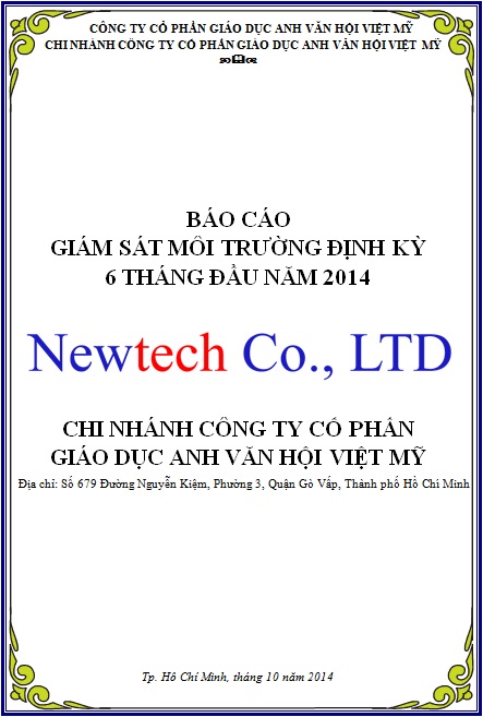 Công Ty Môi Trường NewTech Co