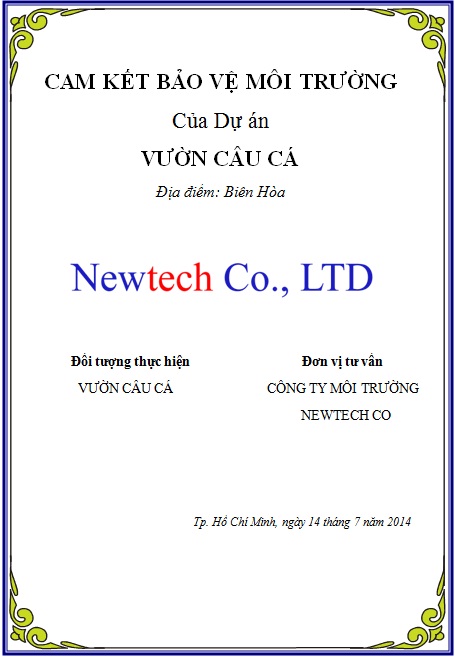 Công Ty Môi Trường NewTech Co
