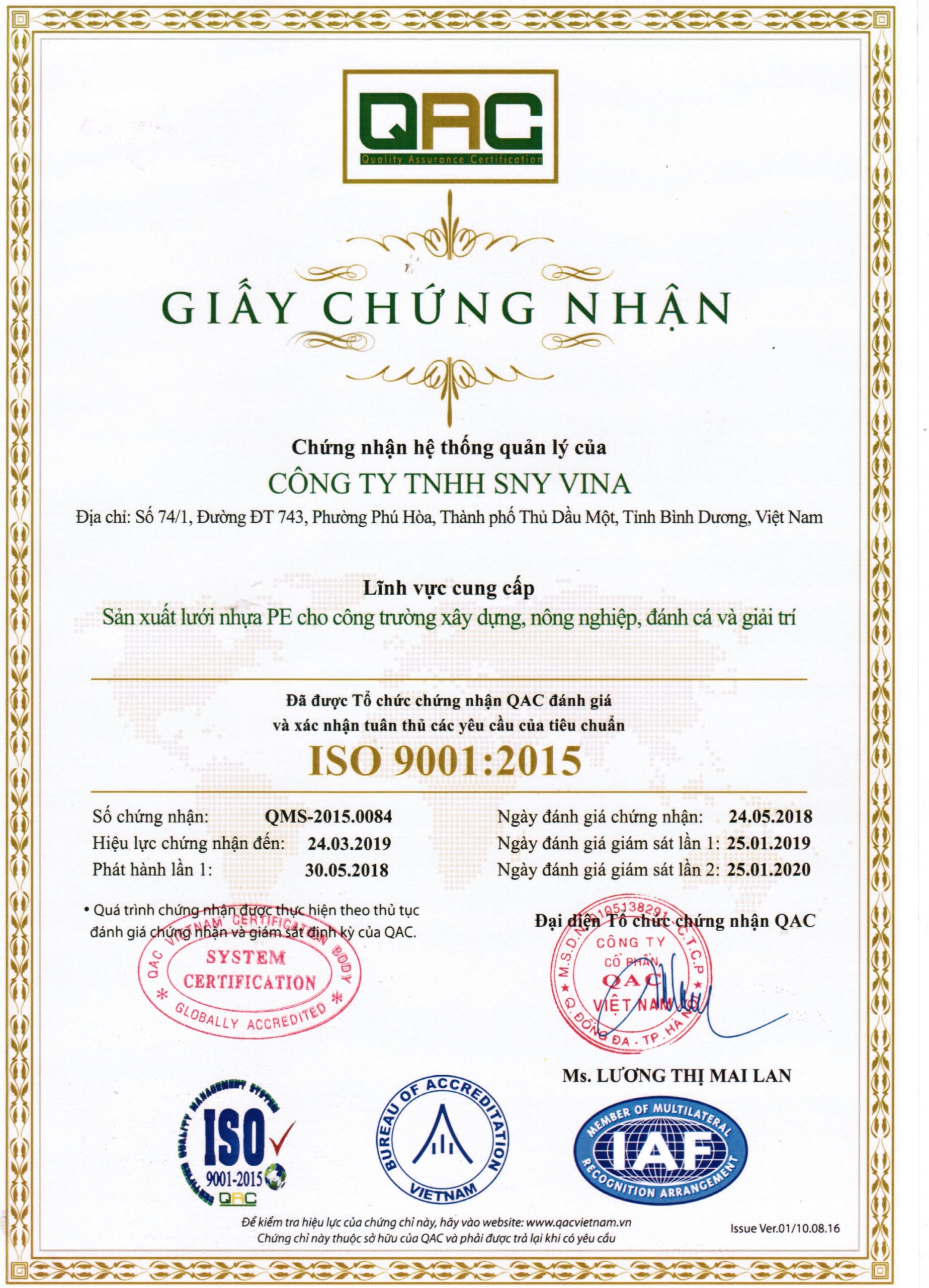 Lưới SNY Vina – Công Ty TNHH S.N.Y VINA