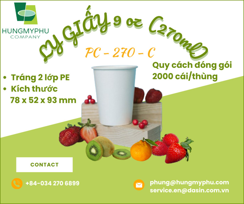 Ly Cốc Giấy Hưng Mỹ Phú – Công Ty TNHH Hưng Mỹ Phú