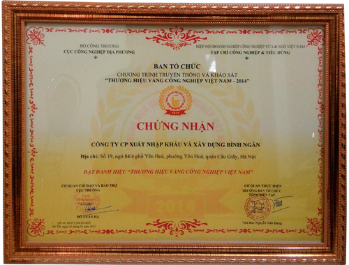 Công Ty Cổ Phần Xuất Nhập Khẩu Và Xây Dựng Bình Ngân