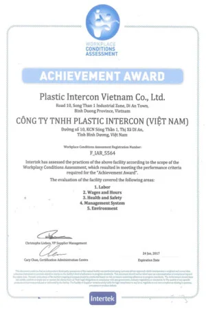 Công Ty TNHH Plastic Intercon Việt Nam