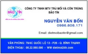 Công Ty TNHH MTV Trừ Mỗi Và Côn Trùng Bảo Tín