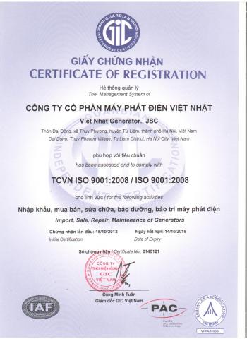 Máy Phát Điện Việt Nhật – Công Ty Cổ Phần Máy Phát Điện Việt Nhật